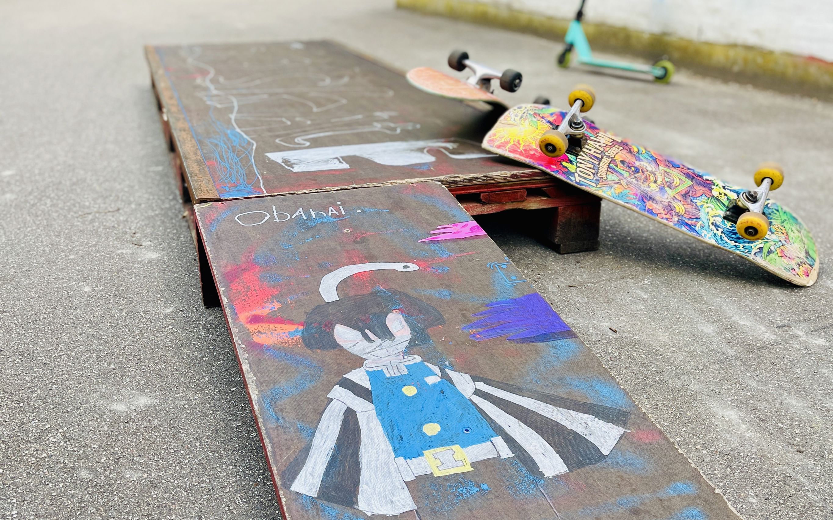 skateboards på hovedet