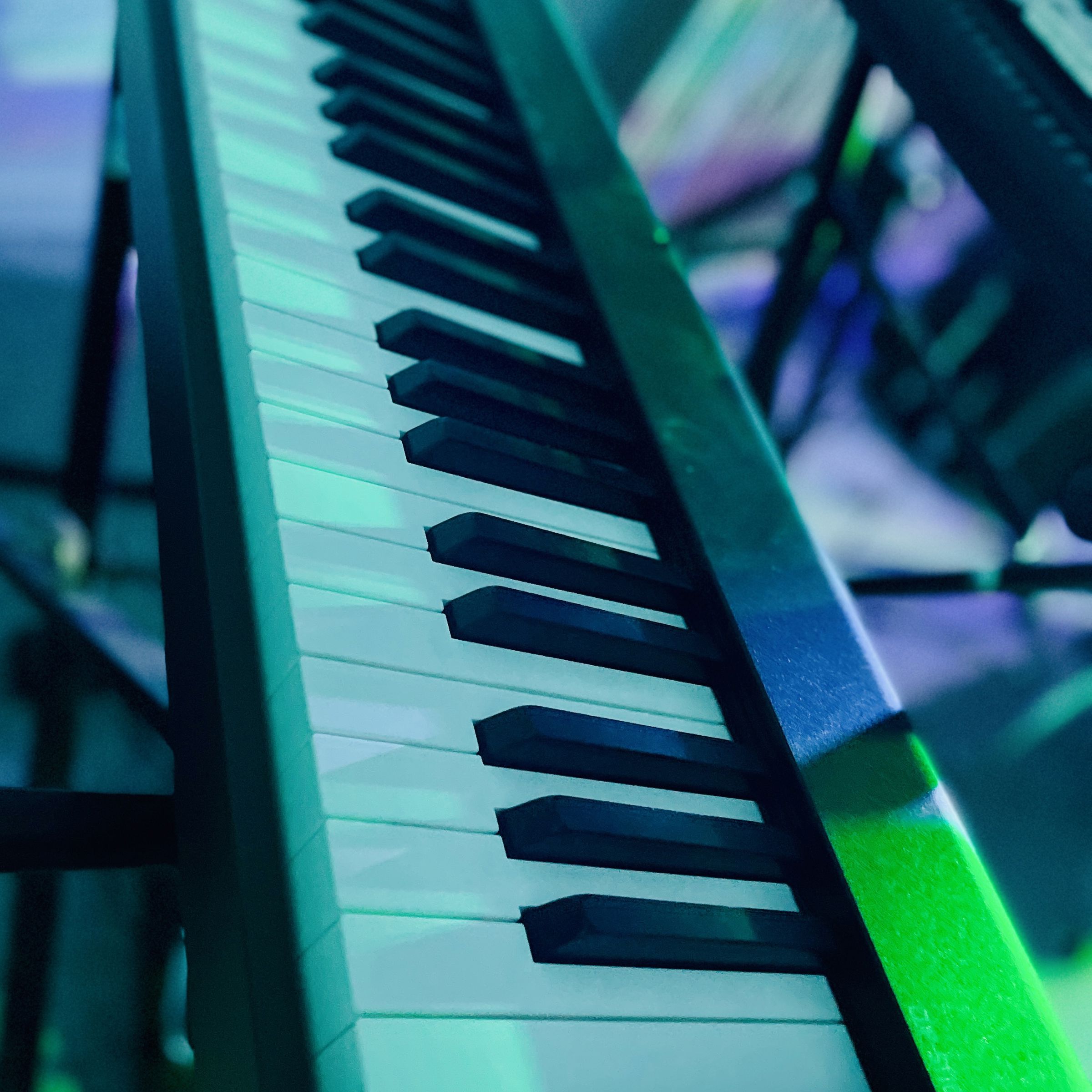 keyboard i grønt lys