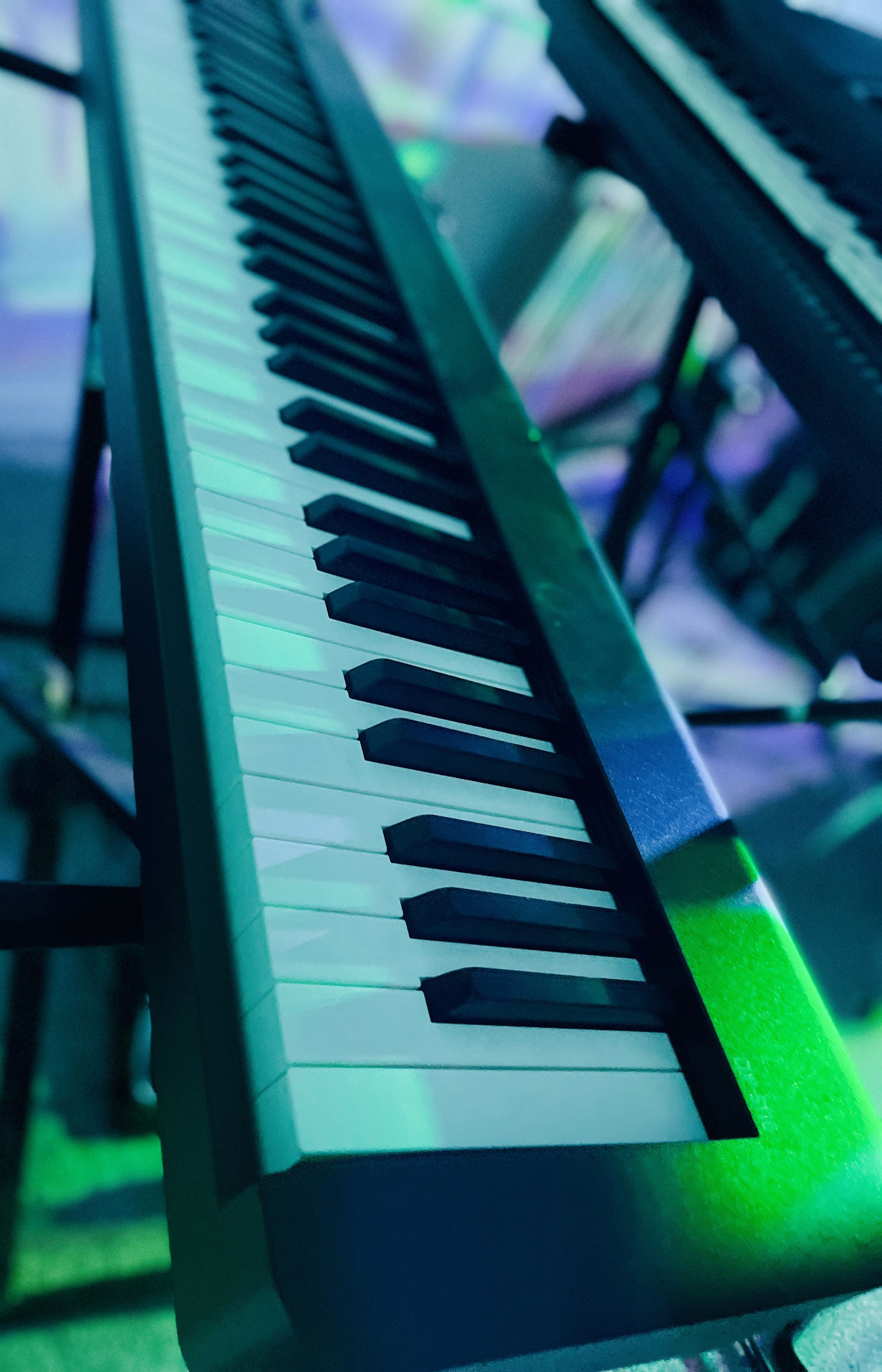 keyboard i grønt lys