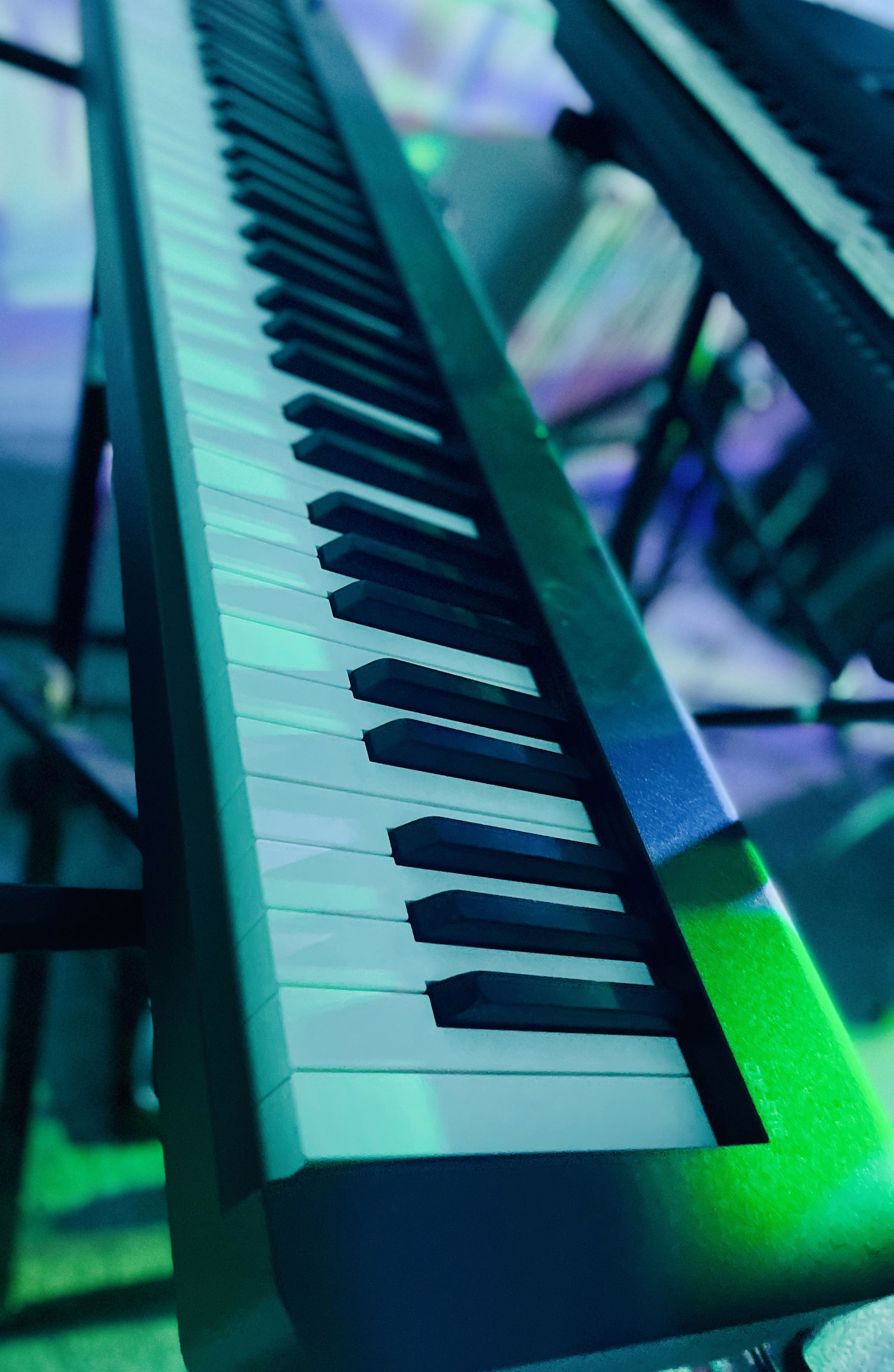 keyboard i grønt lys